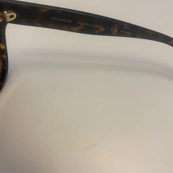 NWT COACH Tortoise Glitter Signature C Sunglasses HC8262 Brown - Picture 6 of 12